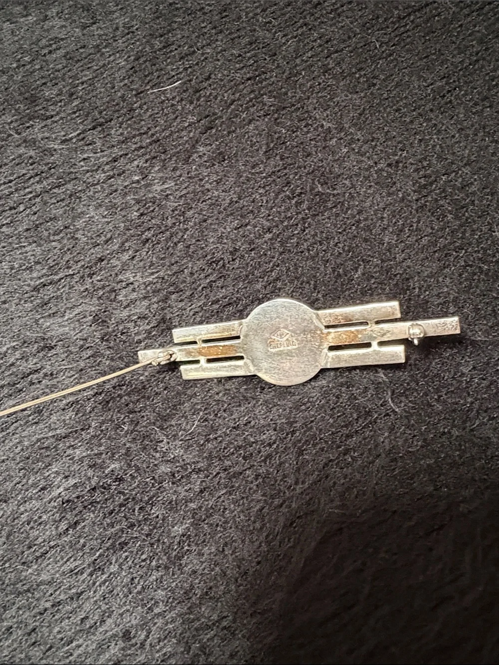 Vintage Judith Jack Sterling Silver Pearl Art Deco Brooch - White